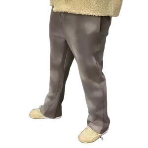 Pantalon de jogging mi-lourd pour homme en coton délavé, anti-plis, multi-poches, avec braguette zippée, style décontracté, effet délavé soleil, faible MOQ, vente en gros - Product Image 2