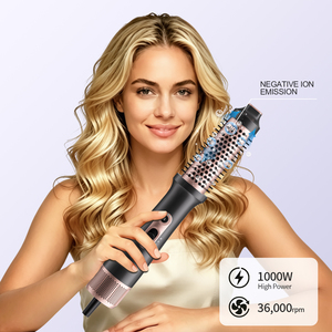 Sèche-cheveux professionnel 90000 tr/min, <span class=keywords><strong>brosse</strong></span> à air chaud haute vitesse et styler soufflant avec ions négatifs pour volume en salon - Product Image 1