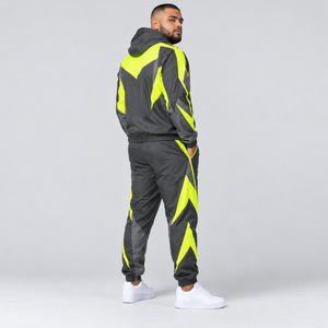 Survêtement coupe-vent pour homme de qualité supérieure, en tissu polyester lisse, coupe confortable, design sportif, couleurs et logo personnalisables - Product Image 3