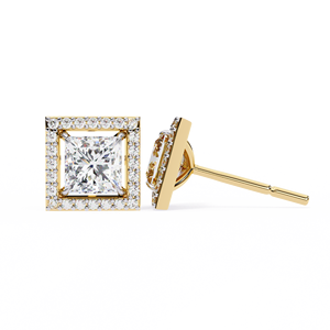 Anillo de Diamante Cultivado en Laboratorio con Corte Princesa Royal Aura Halo, Oro Sólido de 18K, Certificado IGI, Joyería para Fiestas Infinite Spark - Product Image 2