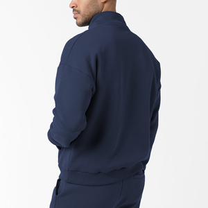 Conjunto Deportivo Personalizado de Dos Piezas para Hombre, Sudadera con Cierre de Cremallera, Pantalones Jogger de Felpa, Corte Regular, Transpirable, 100% Algodón - Product Image 4