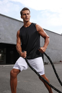 Camiseta Deportiva de Yoga con Capucha y Cuello en V de Secado Rápido, Estilo Vintage para Hombre, de Poliéster/Algodón, Personalizada, Marca Yaarway International - Product Image 3