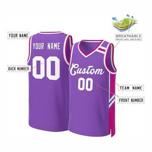 Camisetas de Baloncesto Casuales de Verano, Sublimadas, Deportivas, Transpirables, Uniformes Deportivos con Nombre y Número Personalizados, Protección UV - Product Image 5