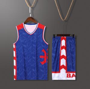 Adult Men's Basketball Uniform <b>Sets</b> Breathable Plus Size Quick Dry Sublimation Print Custom Basketball Uniforms for Teams Custom - Product Image 4