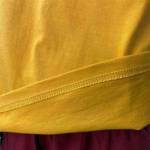 Camiseta de Manga Corta para Hombre, Cuello Redondo, Color Amarillo, Corte Regular, Color Sólido, Material Jersey Informal, 100% Algodón - Product Image 6