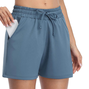 Pure Quality Streetwear Sweat women shorts <b>Athletic</b> Running Cotton shorts for women with Drawstring High Waist and Pockets - Product Image 1