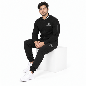 Private Label Cotton Fleece Lining Eco-Friendly Breathable Jogger Tracksuit Slim Tapered <b>Hoodie</b> Winter Sportswear Fitness Street - Product Image 3