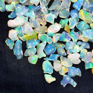 Opales éthiopiennes brutes de grande taille 10-16MM, opales de feu Welo brutes, opales blanches brillantes polies en gros pour la fabrication de bijoux - Product Image 4