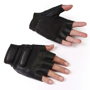 Gants de musculation en cuir demi-doigts de haute qualité, design personnalisé pour la salle de sport, prix de gros, vente chaude, prix abordable, OEM - Product Image 2