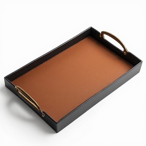 Colección de bandejas de cuero genuino Noble Estate diseñada para suites ejecutivas, hoteles boutique, residencias de lujo y espacios refinados. - Product Image 4