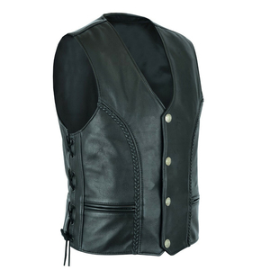 Chaleco de Cuero Personalizado para Motociclistas, Chaleco de Cuero Genuino de Primera Calidad, Estilo Club - Product Image 4