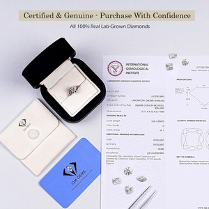 OM GEMS Diamante Natural Suelto de 2.80 MM, Corte Brillante, Color Claro, Certificado para Joyería - Product Image 5