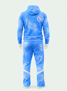 Men Winter Full Zip Hooded Joggers Sweat <b>pants</b> with Zip Pockets Jogging Warm Tactical Set Fleece <b>Lined</b> Cotton Tracksuit Set - Product Image 4