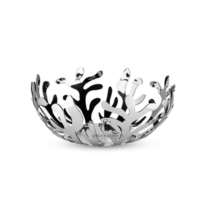Elegante frutero de metal plateado inspirado en el coral, perfecto para la decoración moderna del hogar, almacenamiento en la cocina y servicio de lujo en la mesa. - Product Image 1