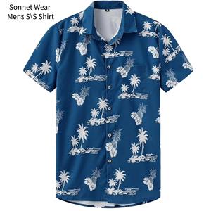 Chemise à manches courtes pour homme, boutonnée, décontractée, pour la plage, vêtements d'été - Product Image 5