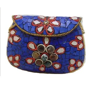 กระเป๋าคลัทช์โลหะประดับลูกปัดสำหรับผู้หญิง A.B Handicraftly  กระเป๋าสะพายไหล่ประดับคริสตัล  กระเป๋าถือลายดอกไม้  สำหรับเทศกาลรอมฎอน - Product Image 2