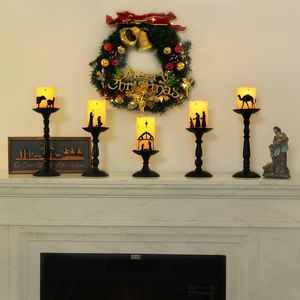 Candele LED Senza Fiamma per Presepe, a Batteria, per Interni ed Esterni, Decorazioni Natalizie Religiose, Set Presepe - Product Image 2