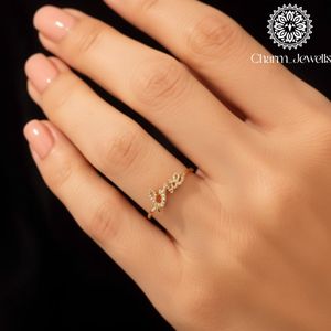 Charm_Jewells Gold Plated <b>Letter</b> Ring Minimalist Style Everyday Wear Unisex Jewelry - Product Image 2