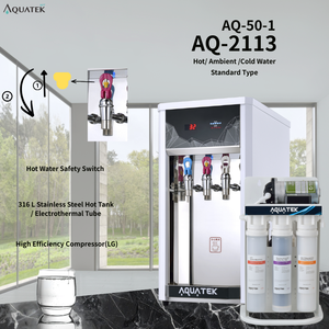 Distributeur d'eau de comptoir de type standard AQ-2113, distributeur d'eau à trois températures 910W avec système RO (AQ-50-1) - Product Image 1