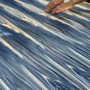 Papel Washi de chapa de madera de ciprés Hinoki teñido en azul patentado, con reverso no tejido, flexible y con acabado texturizado. - Product Image 2