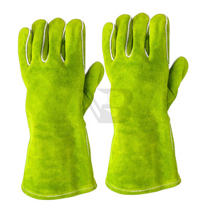 Premium Quality Brown Color Cow Hide Leather Heat Resistant Welding <b>Gloves</b> Wholesale Custom Logo Outdoor Working Welder <b>Gloves</b> - Product Image 1