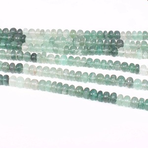 Perles de quartz fraise vert, perles rondelles lisses ombrées en quartz fraise vert naturel, perles pour la fabrication de bijoux, Lo - Product Image 3
