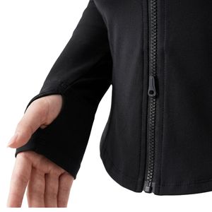 Haut de sport pour femme à manches longues, moulant, sexy, respirant, imprimé, en Spandex/Nylon, col montant, pour fitness, course et yoga - Product Image 6