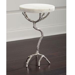 Mesa de Cóctel Imperial de Aluminio de Alta Calidad, Mueble Premium con Detalles Metálicos, Mesa Auxiliar para el Hogar, Hotel, Vino y Bebidas, Latón - Product Image 2