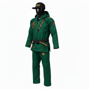 Conjuntos de Uniformes de BJJ Unisex Más Vendidos con MOQ Bajo, Logotipo Frontal, Equipo de Entrenamiento OEM, Uniforme de Artes Marciales BJJ Ligero - Product Image 2