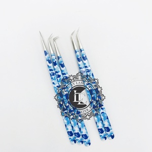 แหนบปลายแหลมสแตนเลสคุณภาพสูงสำหรับต่อขนตา เคลือบกระดาษแบบกำหนดเอง ทดสอบด้วยมือ ทนทาน รับทำโลโก้ตามสั่ง - Product Image 2