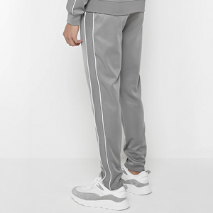 Men's Gray Lightweight 100% Nylon Tracksuit Set Full Sleeve Zipper Closure <b>Hooded</b> Collar Solid Color Casual Style Regular Fit - Product Image 3