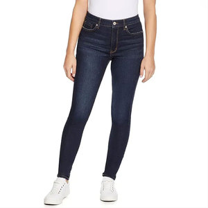 Jeans de Mujer de Pierna Recta, Pantalones Holgados Deshilachados, Elásticos, Anchos, Cortos, Lisos, Tallas Grandes, Casuales, Hechos en Pakistán - Product Image 3