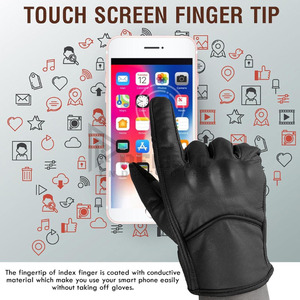 Gants de moto de haute qualité, logo personnalisé, gants de moto respirants pour l'été, en cuir de vachette. - Product Image 4