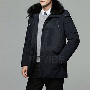 Chaqueta Clásica Larga Acolchada, Acogedora, Ligera, Transpirable, Ecológica, con Logotipo Frontal, para Uso Diario en Exteriores en Invierno - Product Image 5