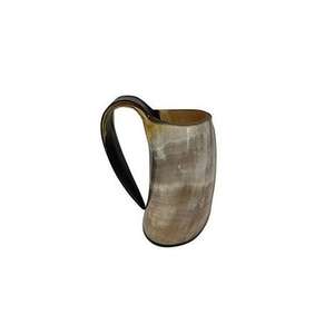 Jarra de Cerveza Vikinga Hecha a Mano con Forma de Campana de Búfalo, Acabado Natural Vintage, Venta al por Mayor - Product Image 4