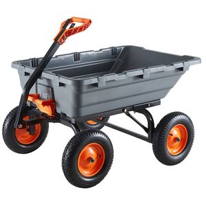 Carrello Ribaltabile Gigante in Polietilene con Capacità di 680 Kg, Meccanismo di Scarico Rapido a 90° e Manico Regolabile - Product Image 1