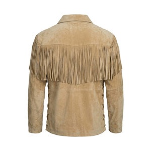 Solid Trader <b>Mens</b> <b>Suede</b> Fringe Leather <b>Jacket</b> Western Tassel Style Premium Quality Durable <b>Suede</b> Fashion Clothing - Product Image 2