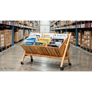Sustainable Bamboo Magazine Rack - Eco-Friendly Wholesale from Aqdus Saleem - Product Image 2