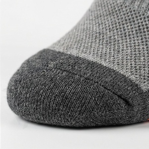Athletic Crew Socks Gray Orange Geometric Pattern Breathable Hiking Support Spandex Polyester Adult Summer - Product Image 6
