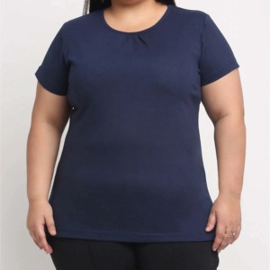 Premium Quality O Neck Style Women's Summer <b>T</b> <b>Shirts</b>-Solid Color Regular Fit Breathable Polyester/Cotton Short Sleeves <b>T</b> <b>shirts</b> - Product Image 5
