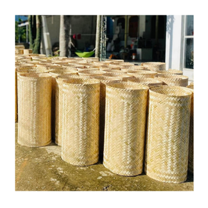 แผ่นไม้ไผ่ธรรมชาติสานเป็นแผงปิดผนังสำหรับตกแต่งผนังสไตล์ชนบท บุฝ้าเพดาน และตกแต่งภายในสไตล์ทรอปิคอลสำหรับธุรกิจบริการรับรองแขก - Product Image 4