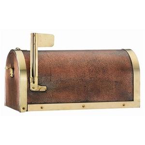 Boîte aux lettres murale vintage en cuivre, boîte aux lettres extérieure artisanale en cuivre, boîte aux lettres décorative extérieure - Product Image 3
