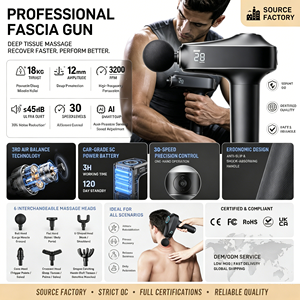 <span class=keywords><strong>Pistolet</strong></span> de <span class=keywords><strong>massage</strong></span> musculaire professionnel sans fil pour tissus profonds, masseur portatif pour fascias, masseur corporel complet pour la récupération après l'entraînement - Product Image 2