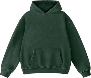Eco-Friendly Polyester/Cotton Winter Zipper-Up Fleece Men's Hoodie Casual Regular Fit Solid Quick Dry 350g Embroidered - Product Image 3
