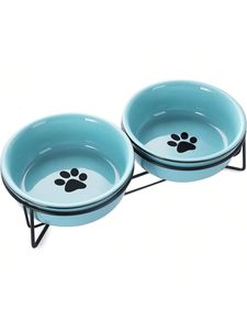 Support élégant et moderne pour gamelles d'animaux, support de gamelles en acier inoxydable robuste, ensemble de gamelles pour animaux - Product Image 5