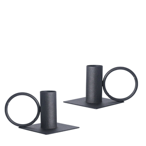 Elegant <b>Black</b> Iron <b>Candlestick</b> Holders Set of 3 for Home Wedding Christmas Decoration Durable Metal Candle Holders - Product Image 2