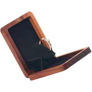 Premium Quality Wooden Ring Box with Elegant Design <b>and</b> Smooth Finish for Jewelry Display <b>and</b> Storage Available In Bulk Quantity - Product Image 1