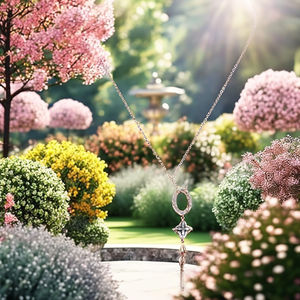 Conjunto de Pendientes de Borla y Colgante de Diamante Floral de Lujo Cultivado en Laboratorio |   Joyería de Oro Rosa para Eventos Nocturnos y Bodas - Product Image 6