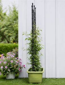 Enrejado de Jardín Metálico Expandible con Jardinera, Soporte para Plantas Trepadoras, Rejilla Decorativa para Exteriores, Resistente al Óxido - Product Image 3