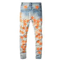 Nouveau catalogue – Pantalon crayon en jean tendance printemps-été-hiver pour homme, vintage, délavé, brodé, personnalisé, 100 % coton, écologique